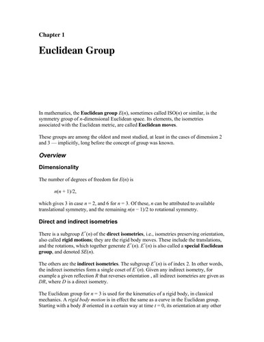 Euclidean symmetries in mathematics