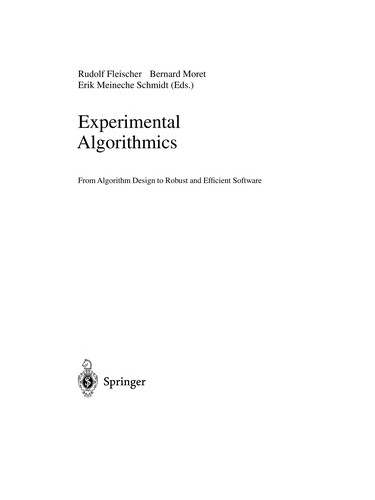 Experimental algorithmics