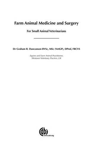 Farm animal medicine and surgery