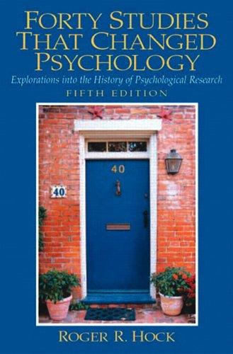Forty studies that changed psychology