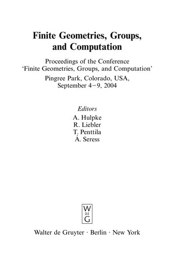 Finite geometries, groups, and computation