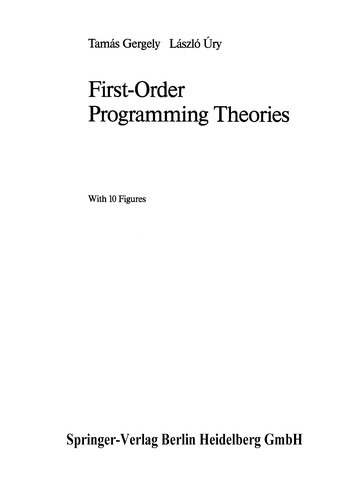 First-Order Programming Theories