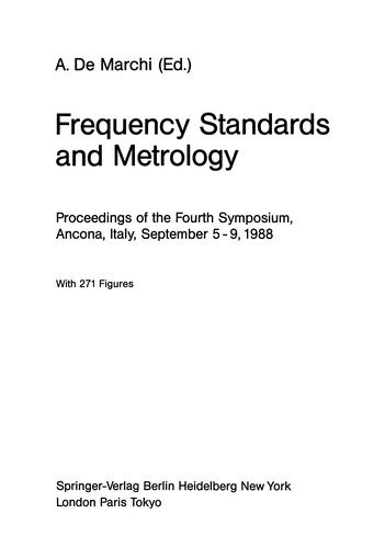 Frequency Standards and Metrology