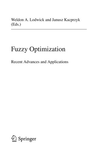 Fuzzy optimization