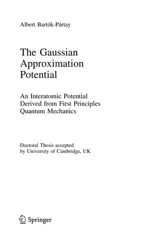 The Gaussian approximation potential