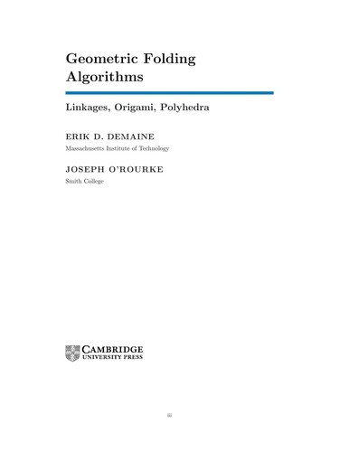Geometric Folding Algorithms