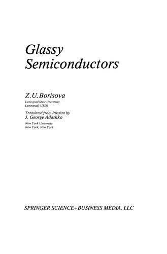 Glassy Semiconductors