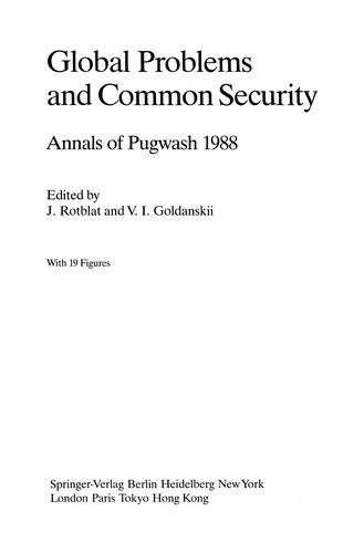 Global Problems and Common Security