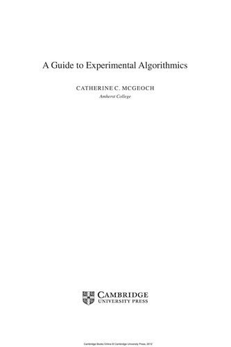 A guide to experimental algorithmics