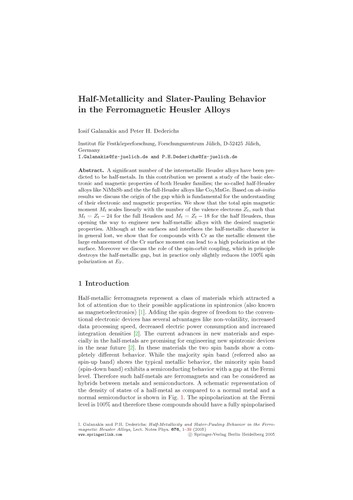 Half-metallic alloys