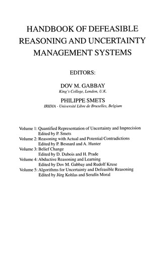 Handbook of Defeasible Reasoning and Uncertainty Management Systems by Jürg Kohlas cover