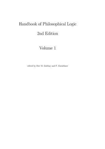 Handbook of philosophical logic