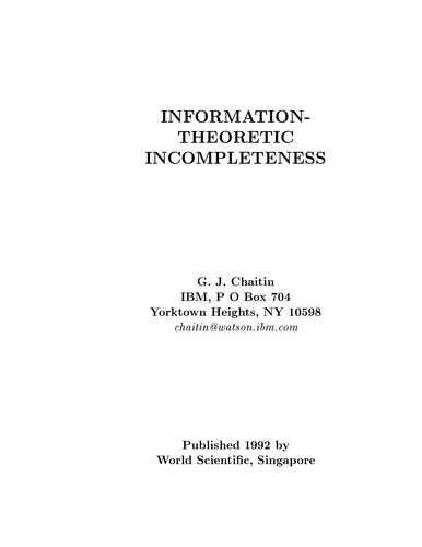 Information-theoretic incompleteness
