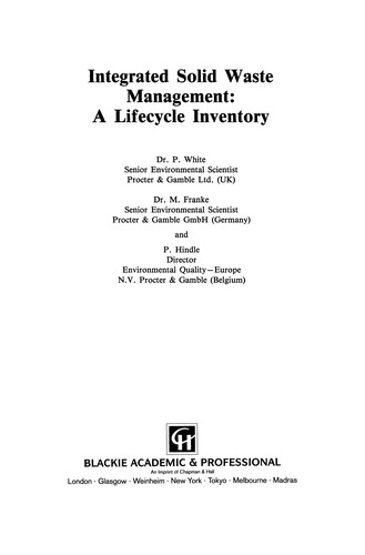 Integrated Solid Waste Management: A Lifecycle Inventory