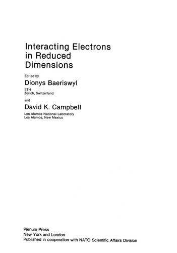 Interacting Electrons in Reduced Dimensions