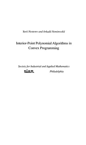 Interior-point polynomial algorithms in convex programming