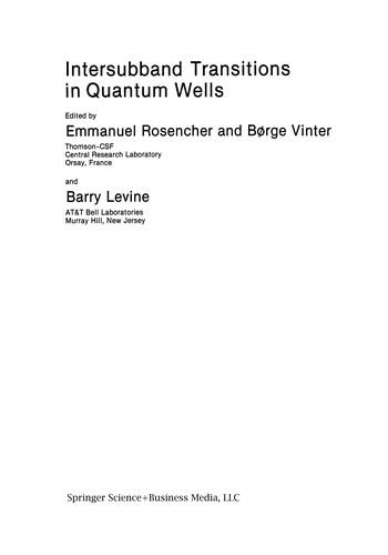Intersubband Transitions in Quantum Wells