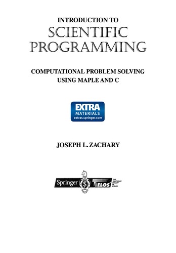 Introduction to Scientific Programming