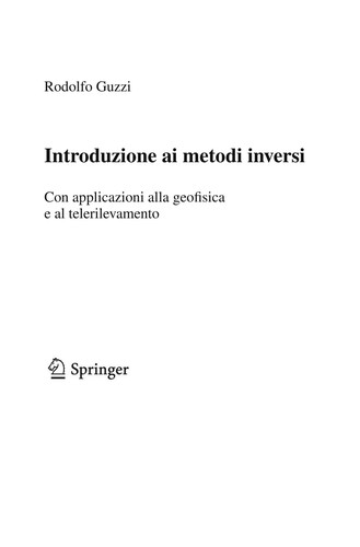 Introduzione ai metodi inversi