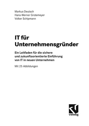 IT fu r Unternehmensgru nder by Markus Deutsch cover