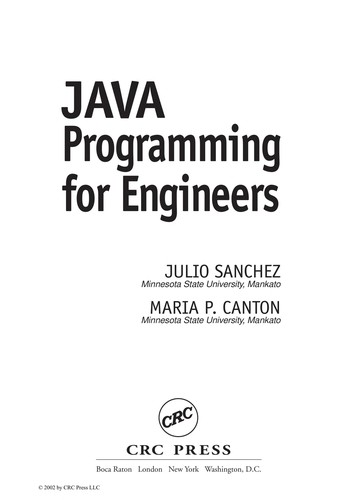 Java programming for engineers