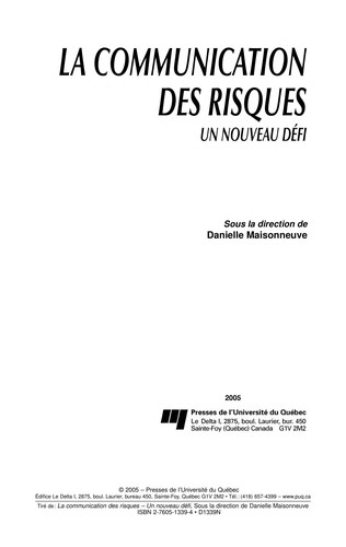 La communication des risques