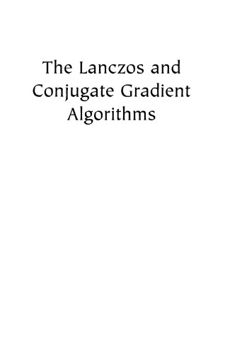 The Lanczos and conjugate gradient algorithms