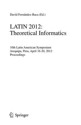 LATIN 2012: Theoretical Informatics