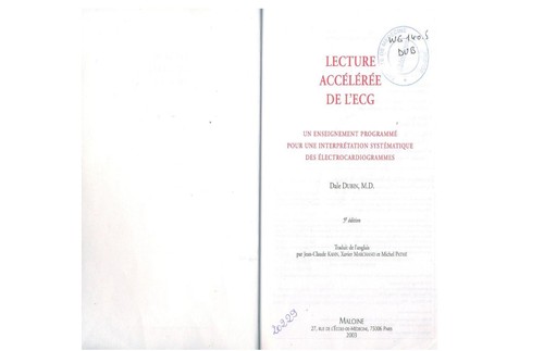 Lecture accélérée de l'ECG by Dale Dubin cover
