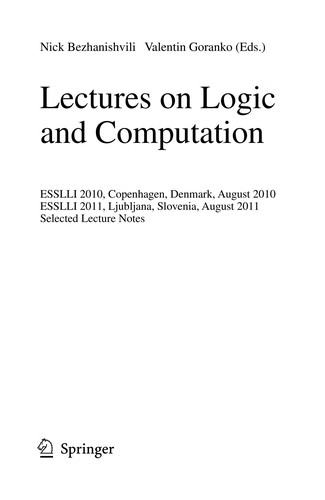 Lectures on Logic and Computation