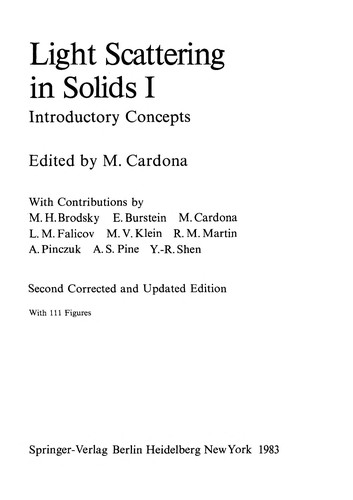 Light scattering in solids