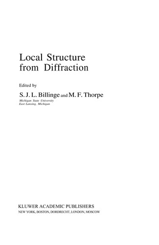 Local structure from diffraction