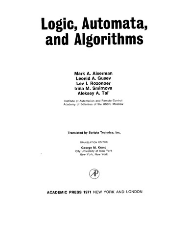 Logic, automata, and algorithms