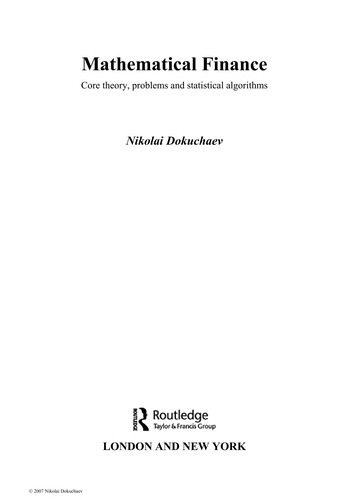 Mathematical finance