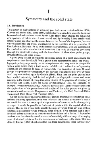 The mathematical theory of symmetry in solids