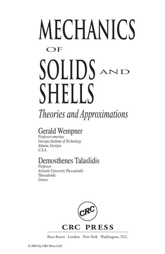 Mechanics of solids and shells