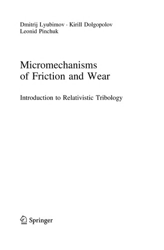 Micromechanisms of Friction and Wear