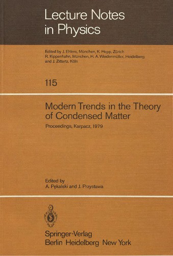 Modern trends in the theory of condensed matter