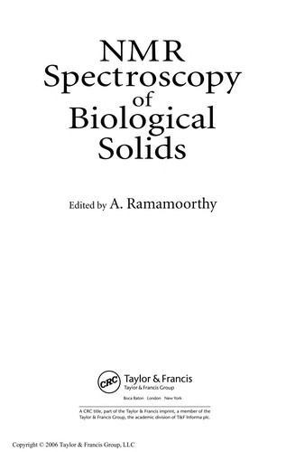 NMR spectroscopy of biological solids
