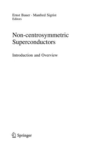 Non-Centrosymmetric Superconductors