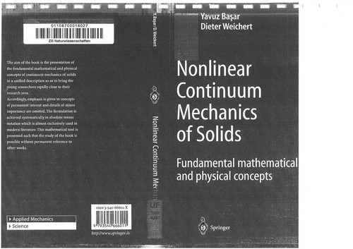 Nonlinear continuum mechanics of solids