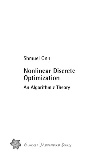 Nonlinear discrete optimization