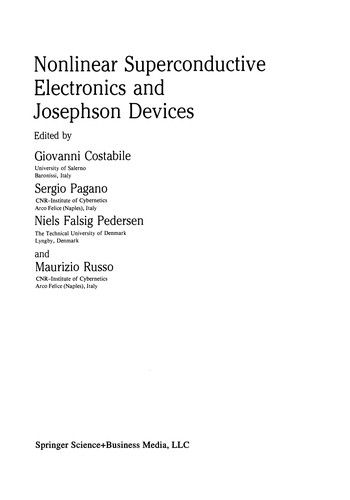 Nonlinear Superconductive Electronics and Josephson Devices