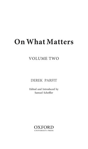 On what matters
