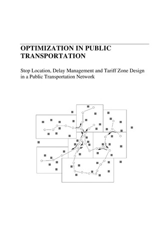 Optimization in public transportation by Anita Schöbel cover