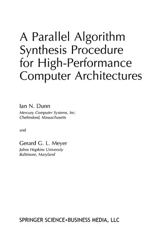 A Parallel Algorithm Synthesis Procedure for High-Performance Computer Architectures