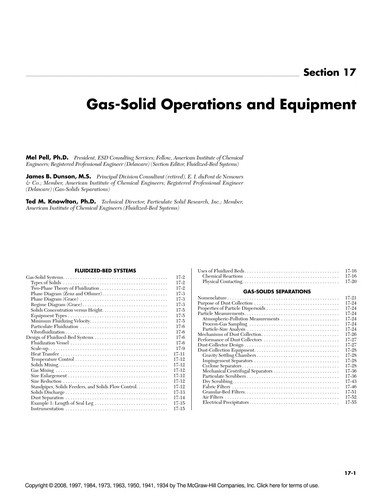Gas-solid operations equipment