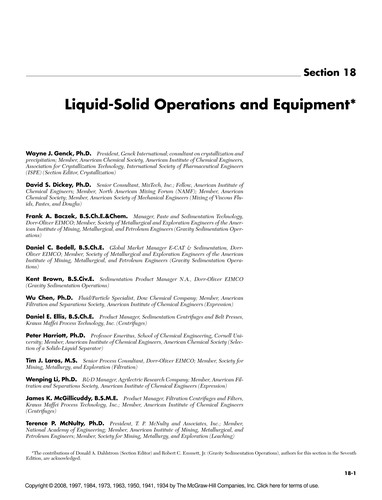 Liquid-solid operations and equipment