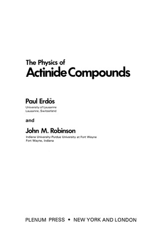 The Physics of Actinide Compounds