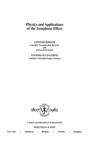 Physics and applications of the Josephson effect